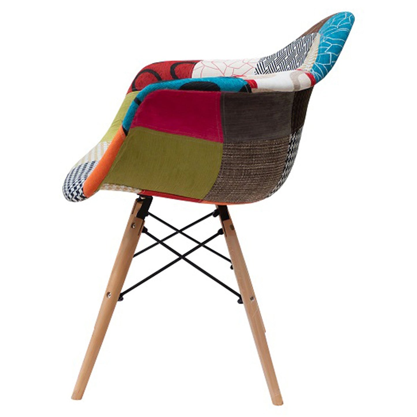 Silla Eames con Brazos Tapizada Colores Varios