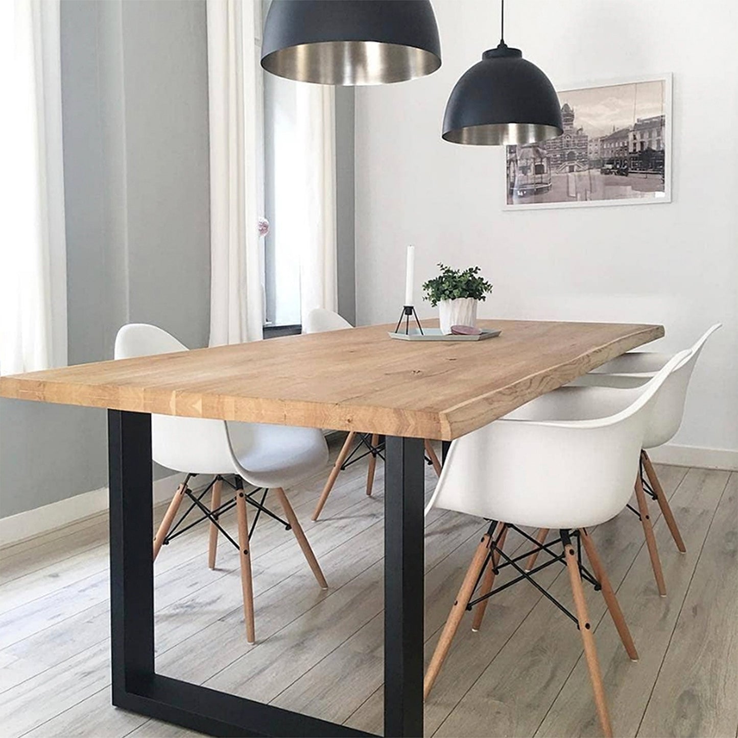 Set x4 Silla Eames Brazos Blanco