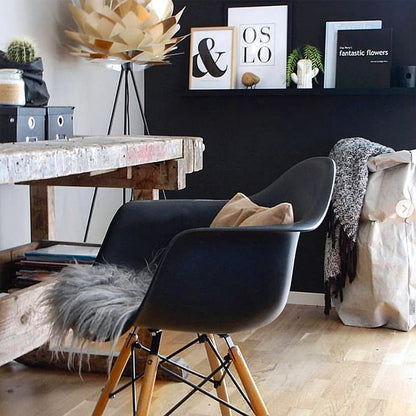 Set x4  Silla Eames Brazos Negro