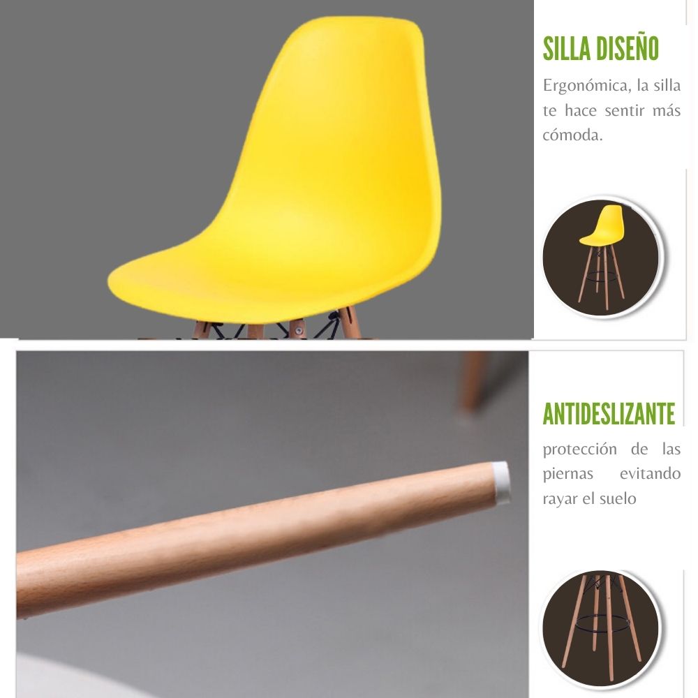 Silla de Barra Eames Amarillo