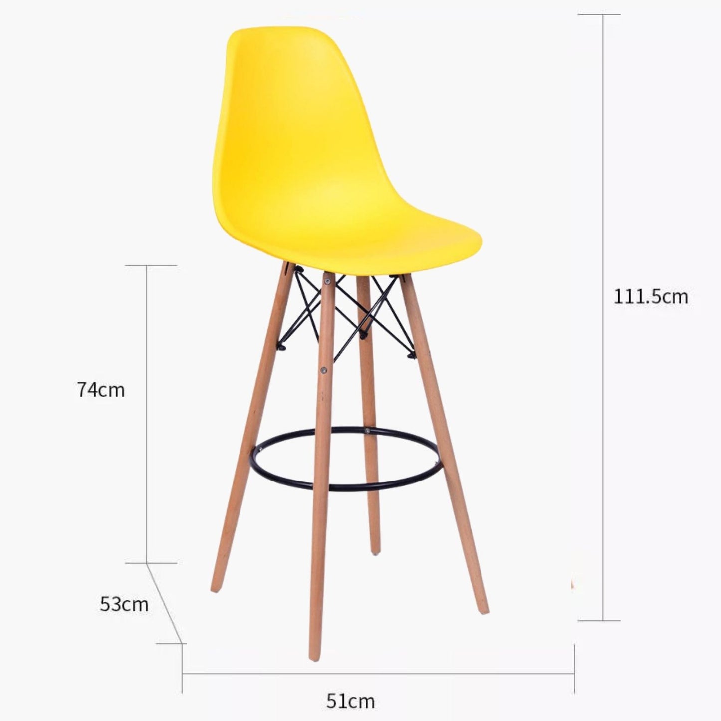 Silla de Barra Eames Amarillo