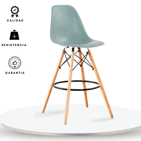 Silla de Barra Eames Gris