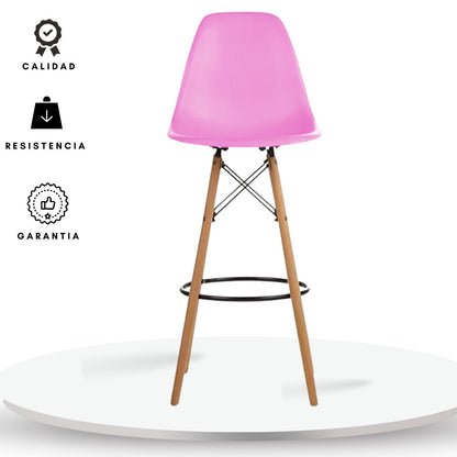 Silla de Barra Eames Rosada