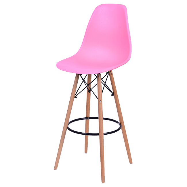 Silla de Barra Eames Rosada