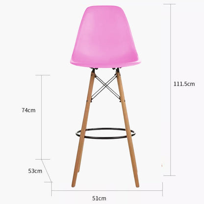 Silla de Barra Eames Rosada