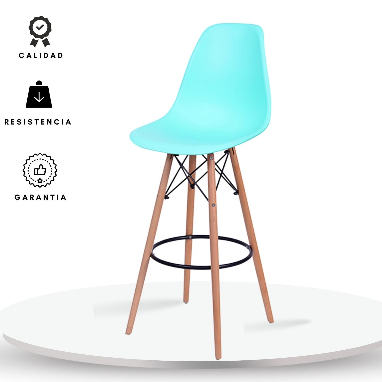 Silla de Barra Eames Verde Menta