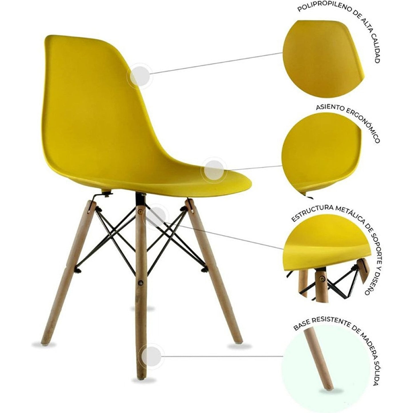 Silla Eames Mostaza