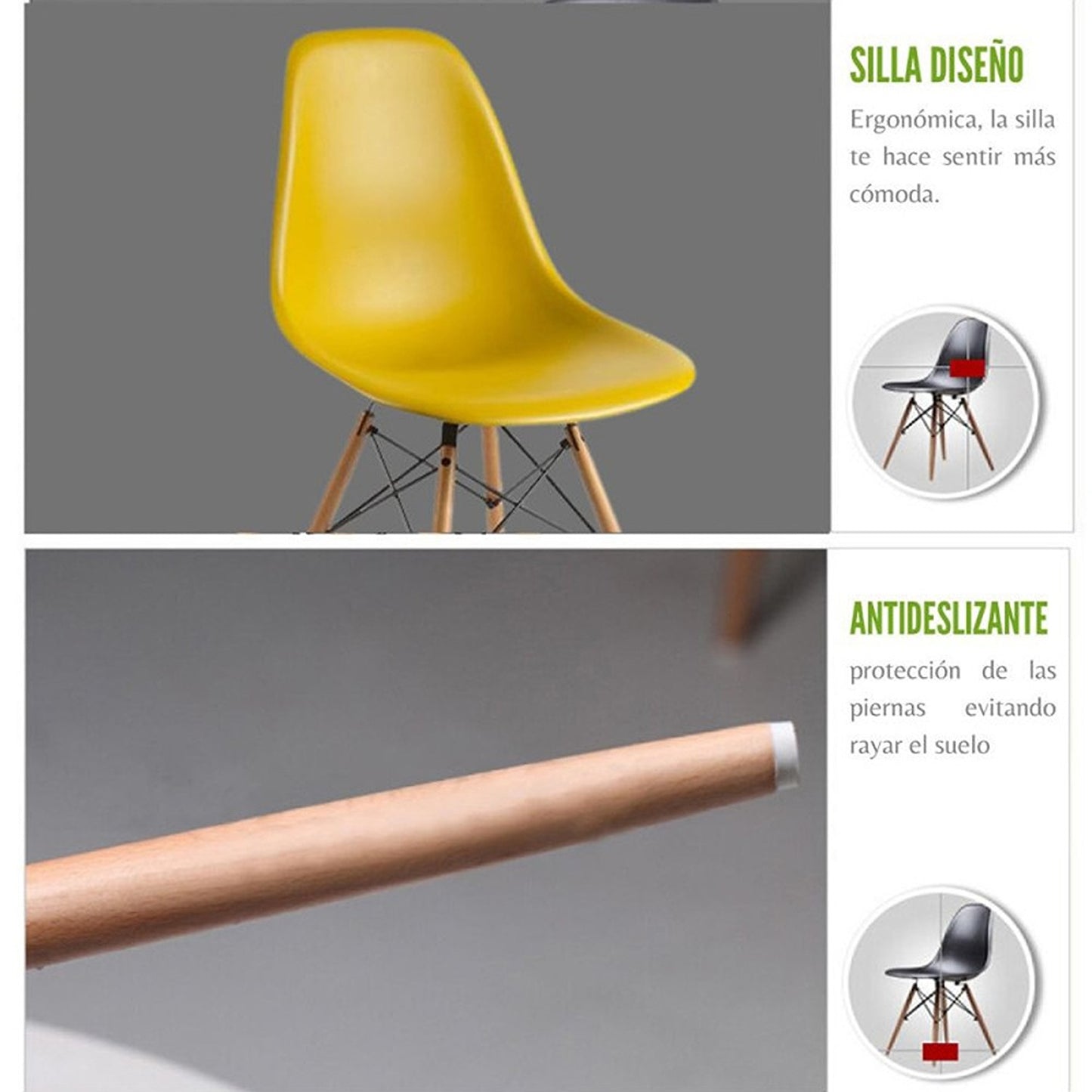 Silla Eames Mostaza