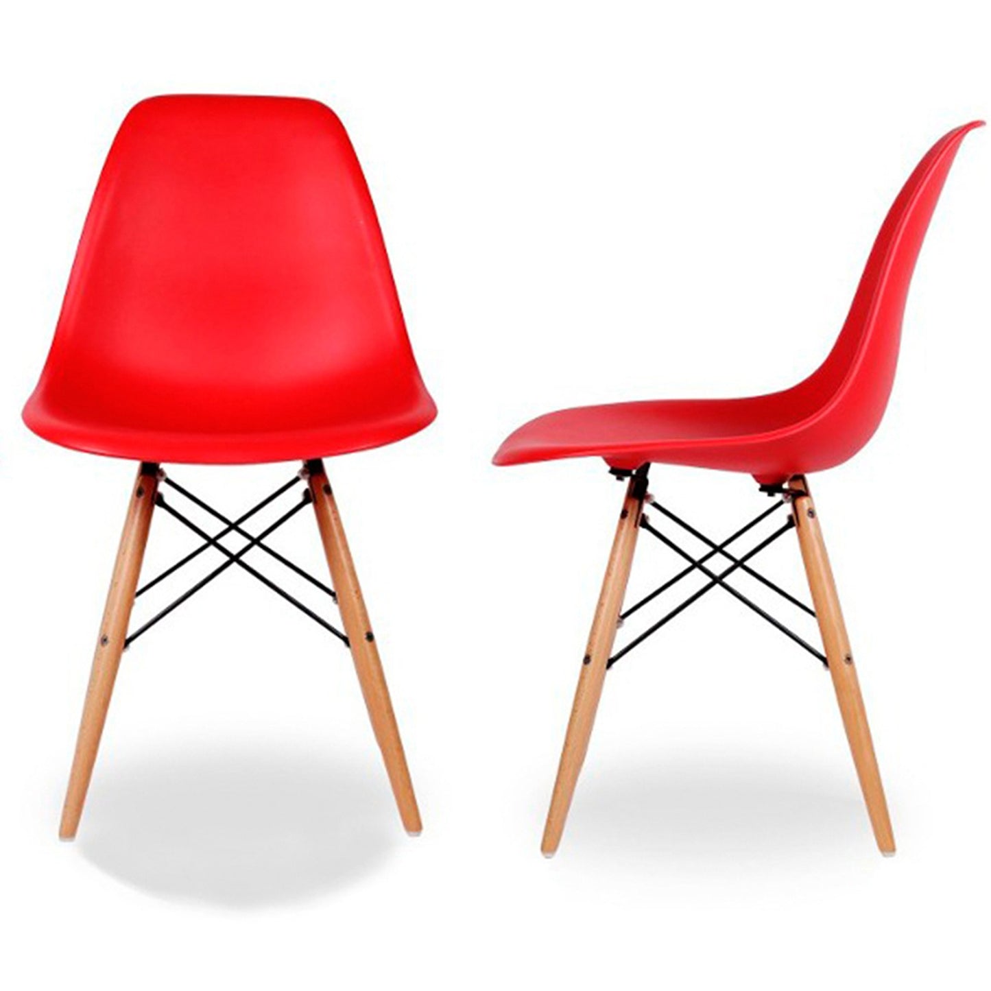 Set x4 Silla Eames Rojo