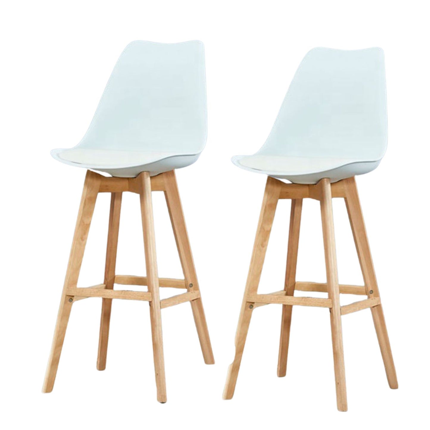 Set x2 Silla de Barra Milano Tapizada Blanco