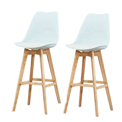 Set x2 Silla de Barra Milano Tapizada Blanco