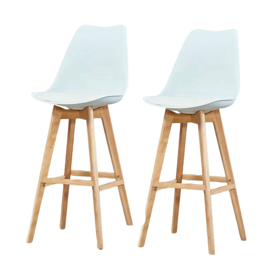 Set x2 Silla de Barra Milano Tapizada Blanco