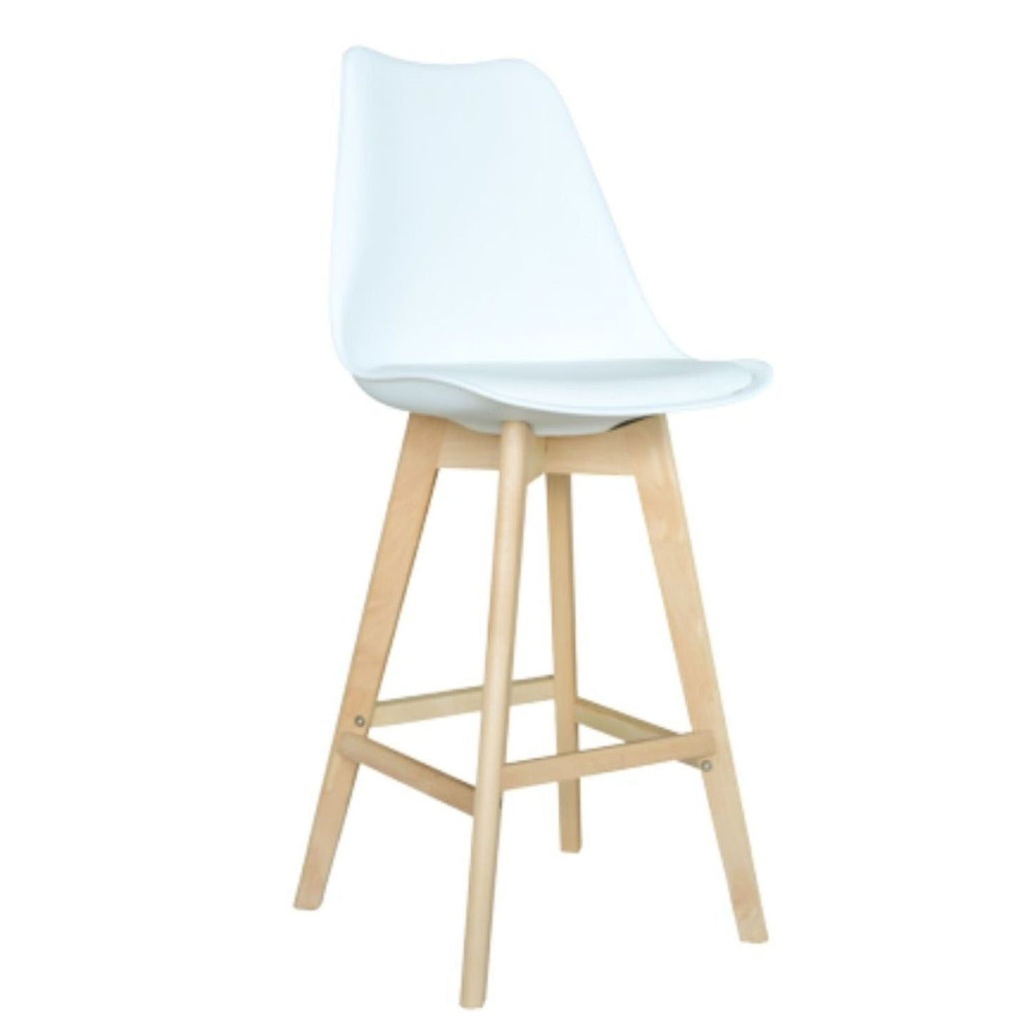 Set x2 Silla de Barra Milano Tapizada Blanco