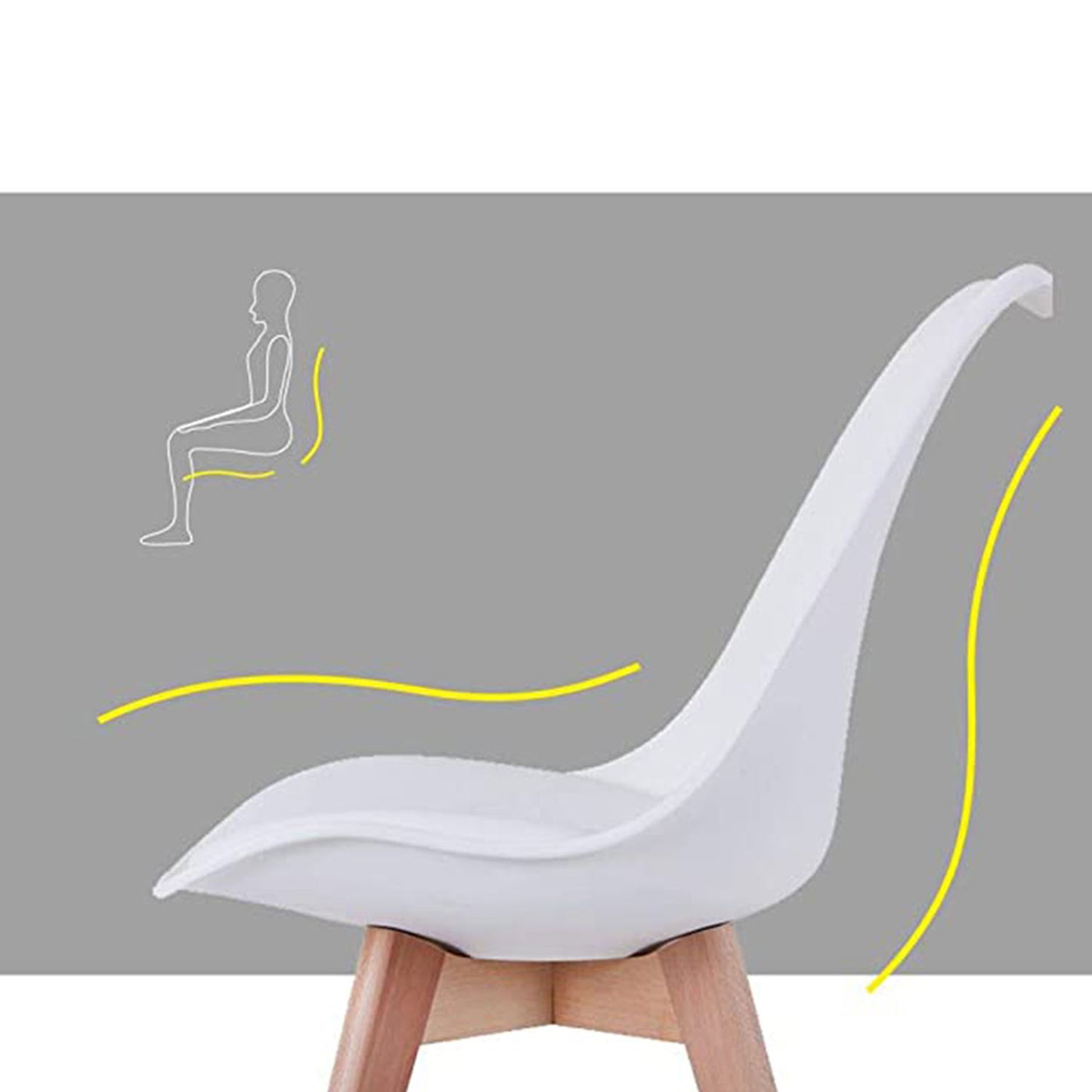 Set x2 Silla de Barra Milano Tapizada Blanco