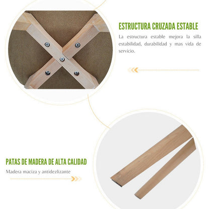 Silla Tapizada Milano Beige