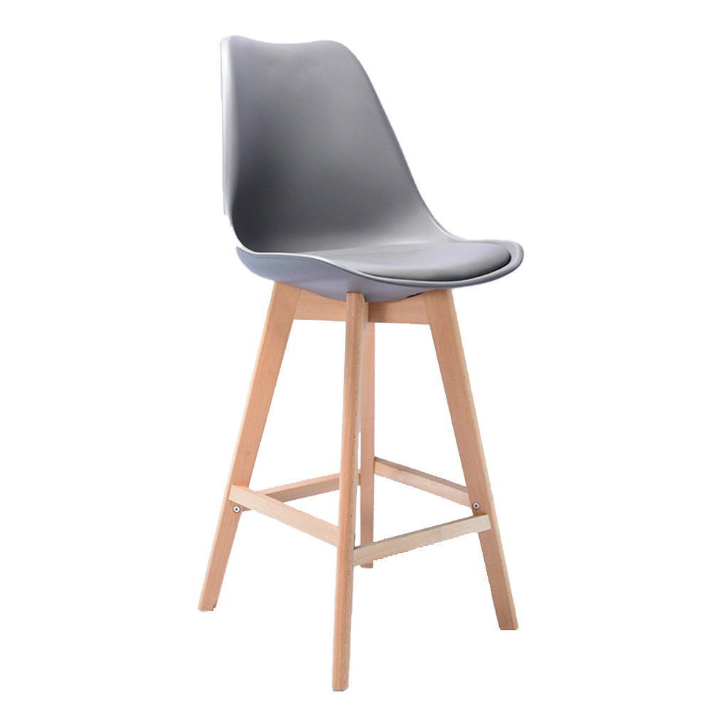 Set x2 Silla de Barra Milano Tapizada Gris
