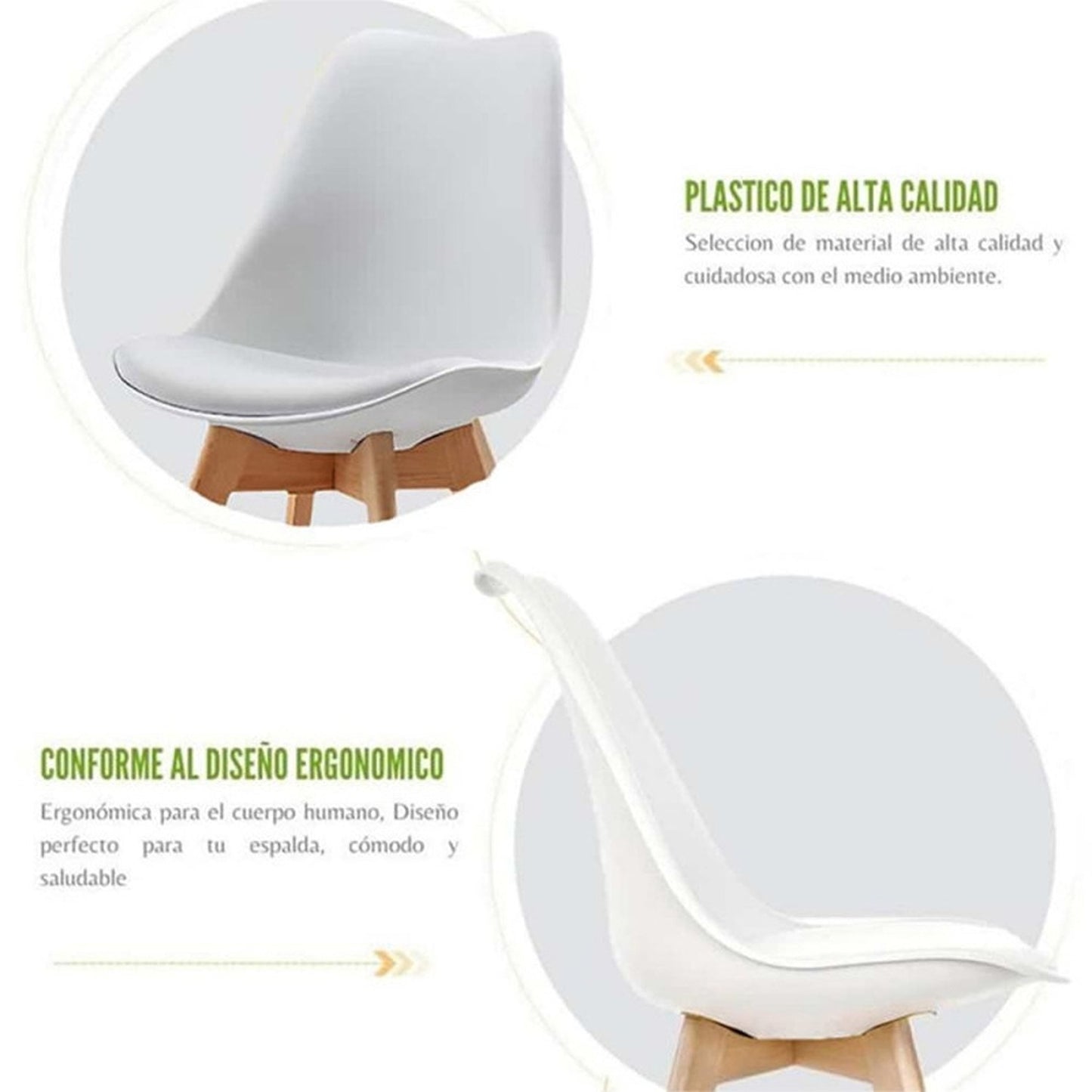 Silla Tapizada Milano Blanco