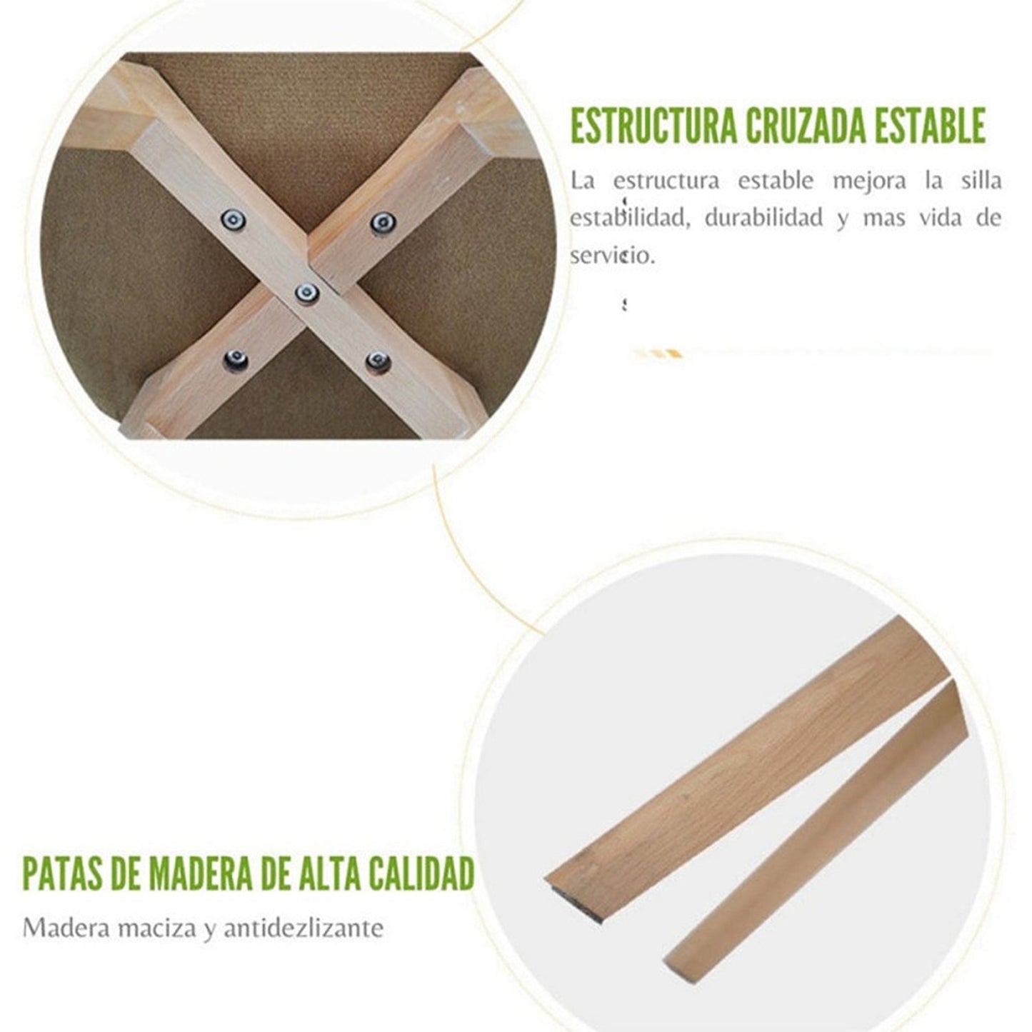 Set x2 Silla Tapizada Milano Gris