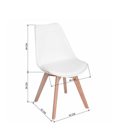 Silla Tapizada Milano Blanco