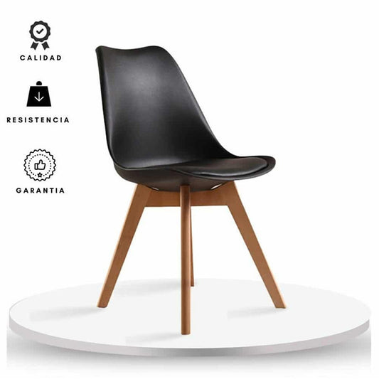 Silla Tapizada Milano Negro