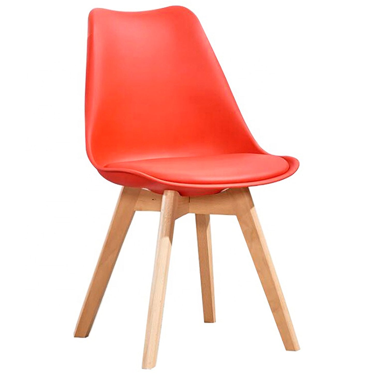 Set x4 Silla Tapizada Milano Rojo