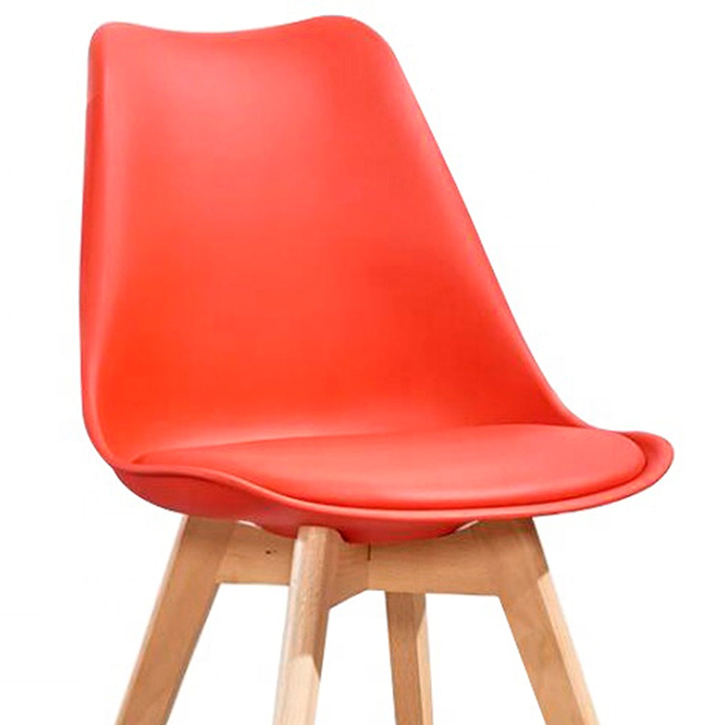 Set x4 Silla Tapizada Milano Rojo
