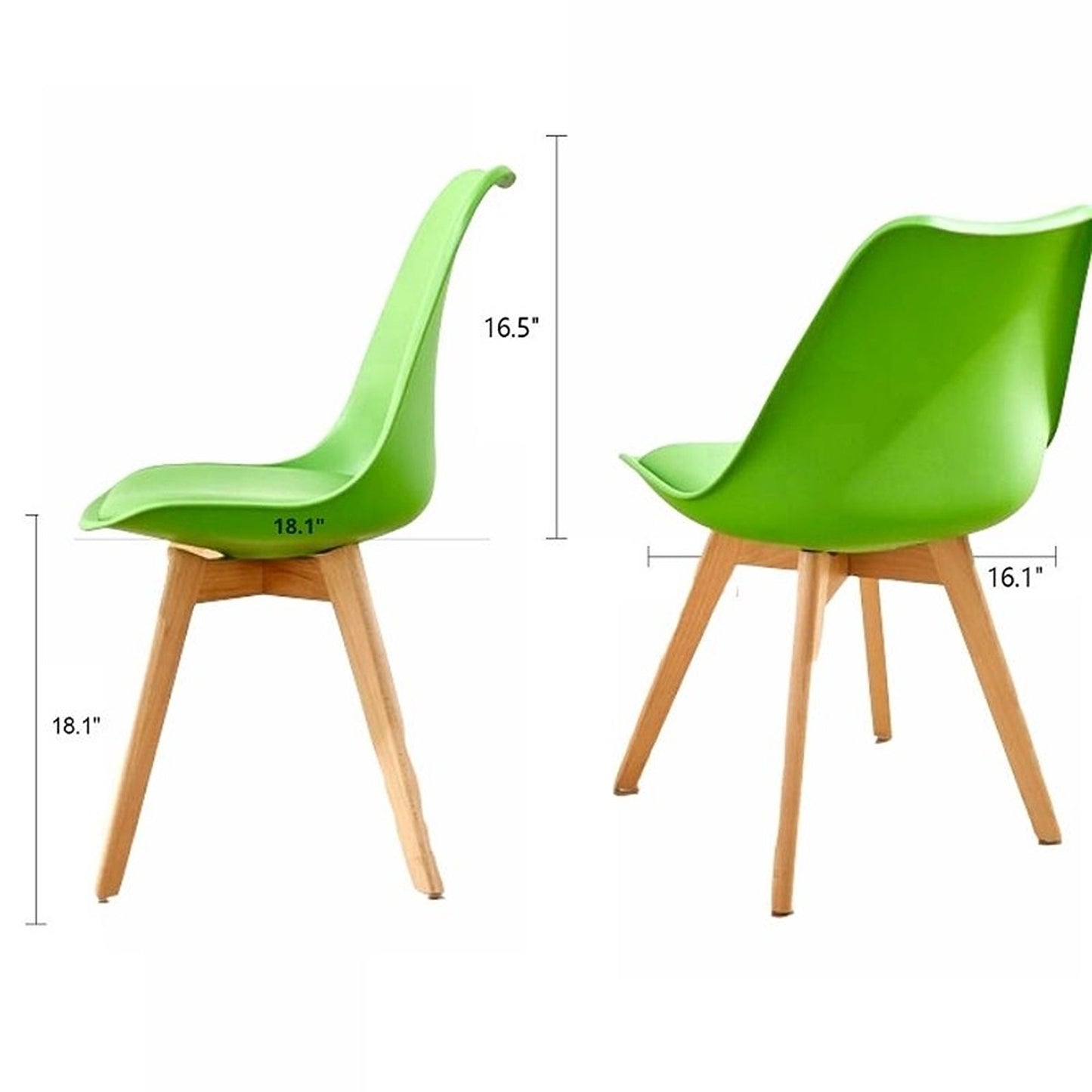 Set x2 Silla Tapizada Milano Verde