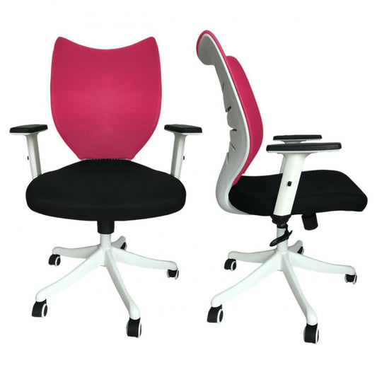 Silla De Oficina Espina De Pescado Rosado