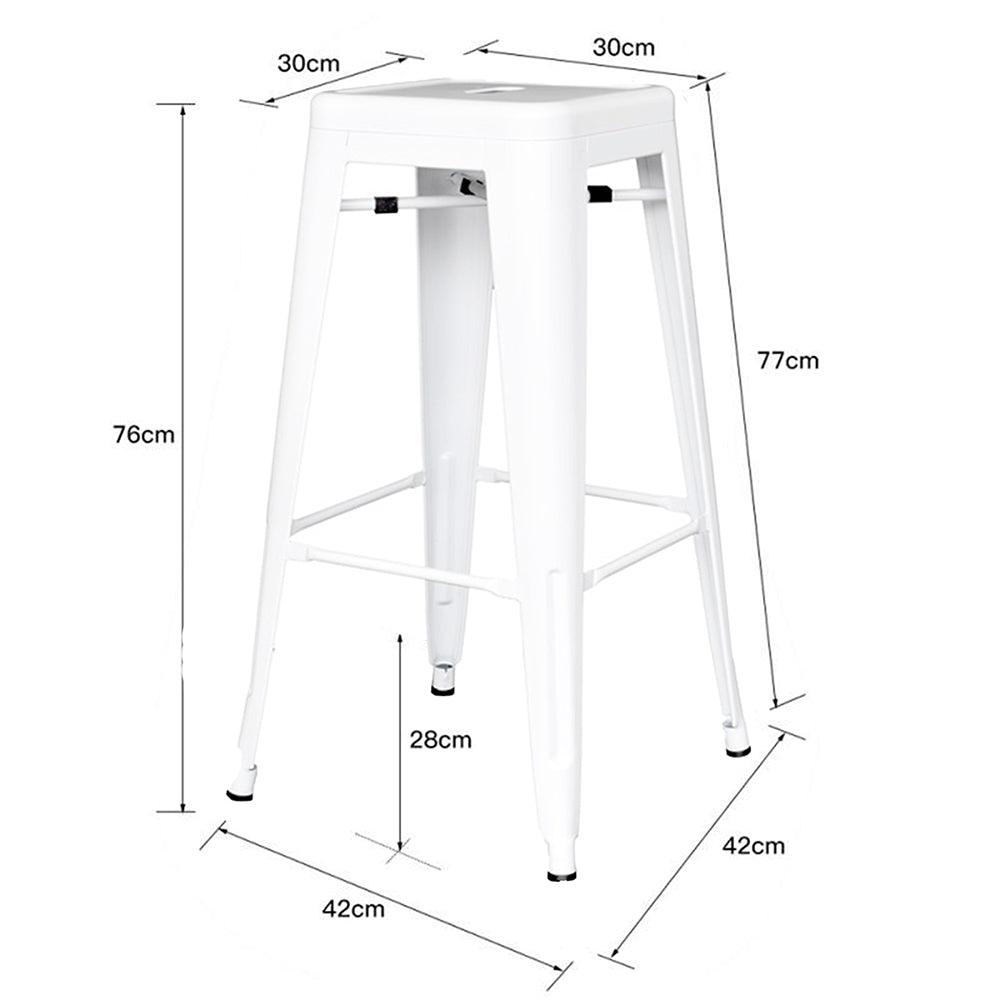 Set x3 Silla de Barra True Blanco