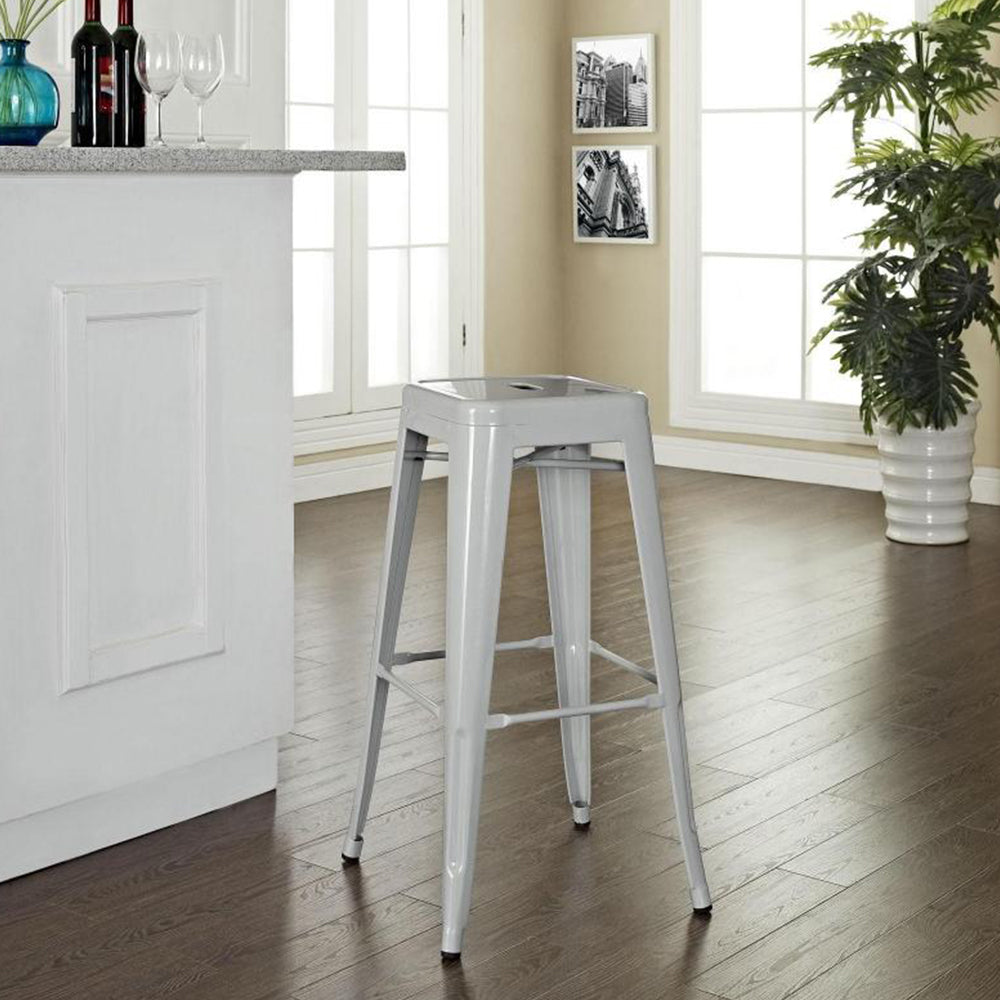 Set x4 Silla de Barra True Blanco
