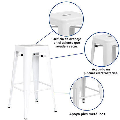 Silla de Barra True Blanco