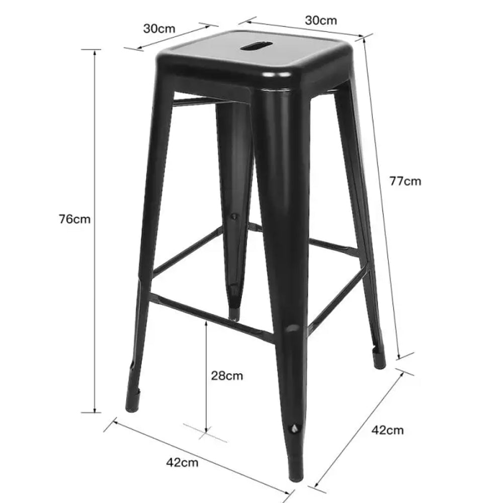 Set x2 Silla de Barra True Negro