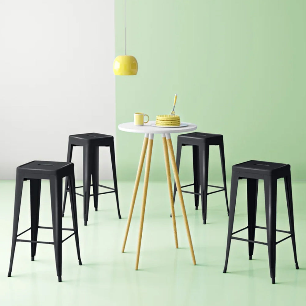 Set x4 Silla de Barra True Negro