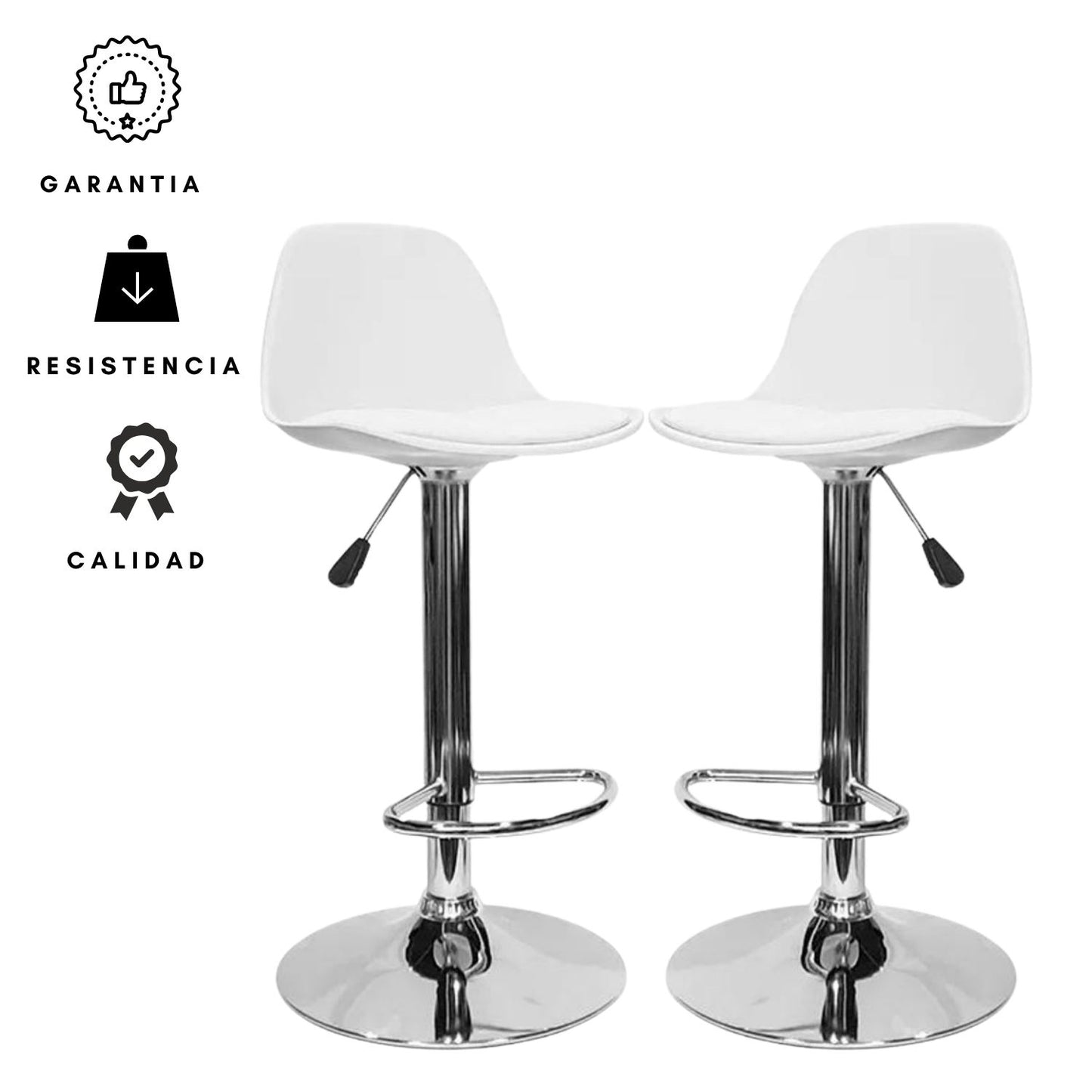 Set x2 Silla de Barra Fragua Blanco
