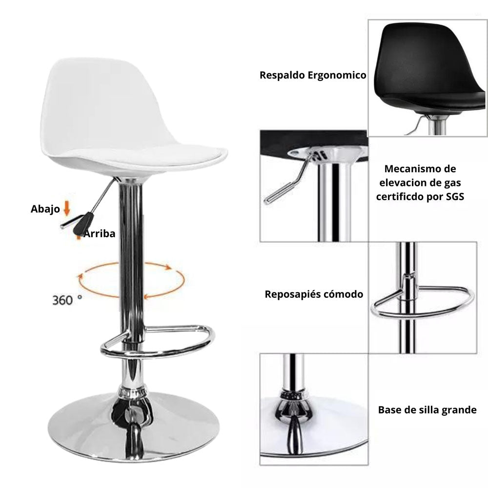 Set x2 Silla de Barra Fragua Blanco