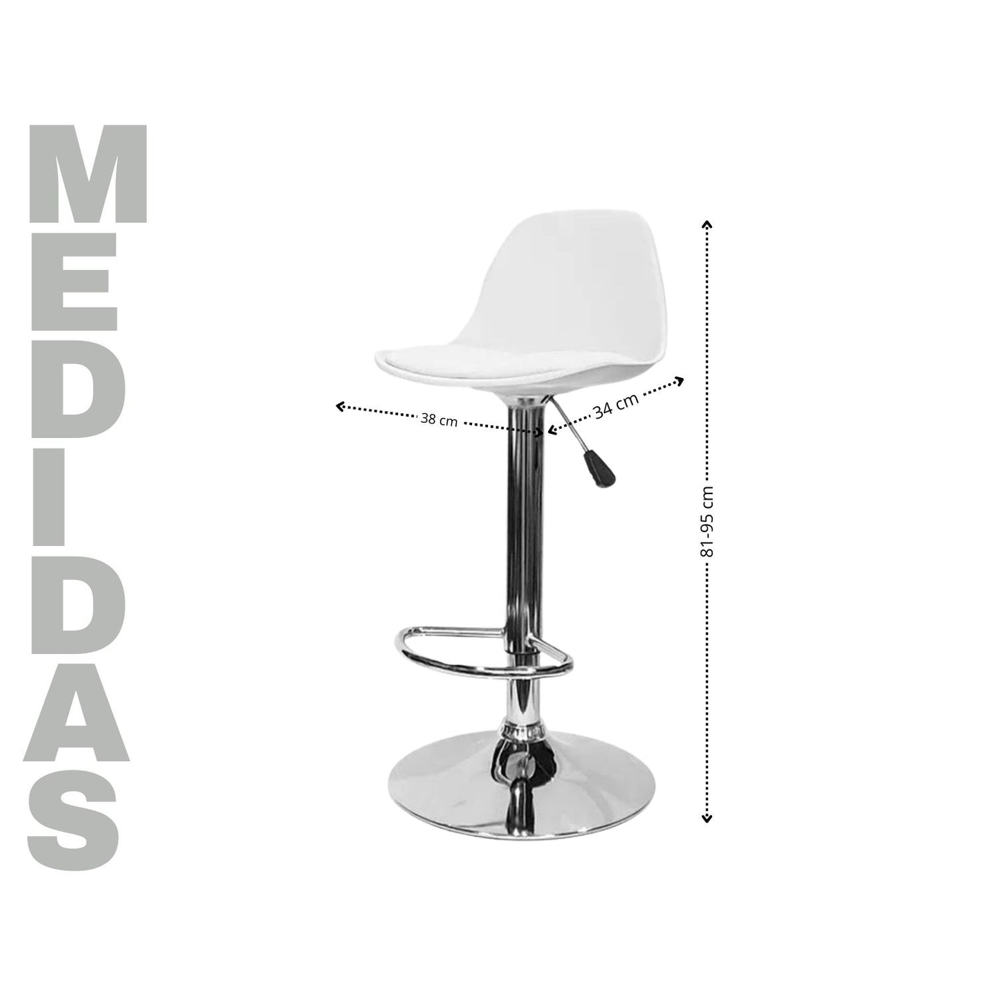 Set x2 Silla de Barra Fragua Blanco