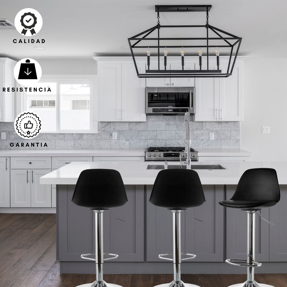 Set x2 Silla de Barra Fragua Negro