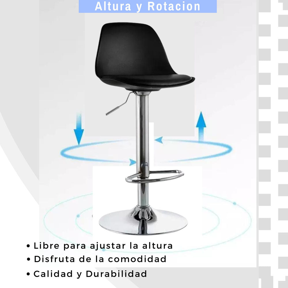 Set x2 Silla de Barra Fragua Negro