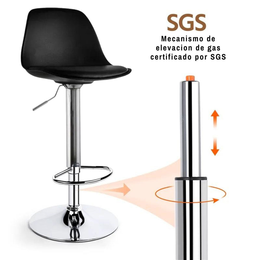 Set x2 Silla de Barra Fragua Negro