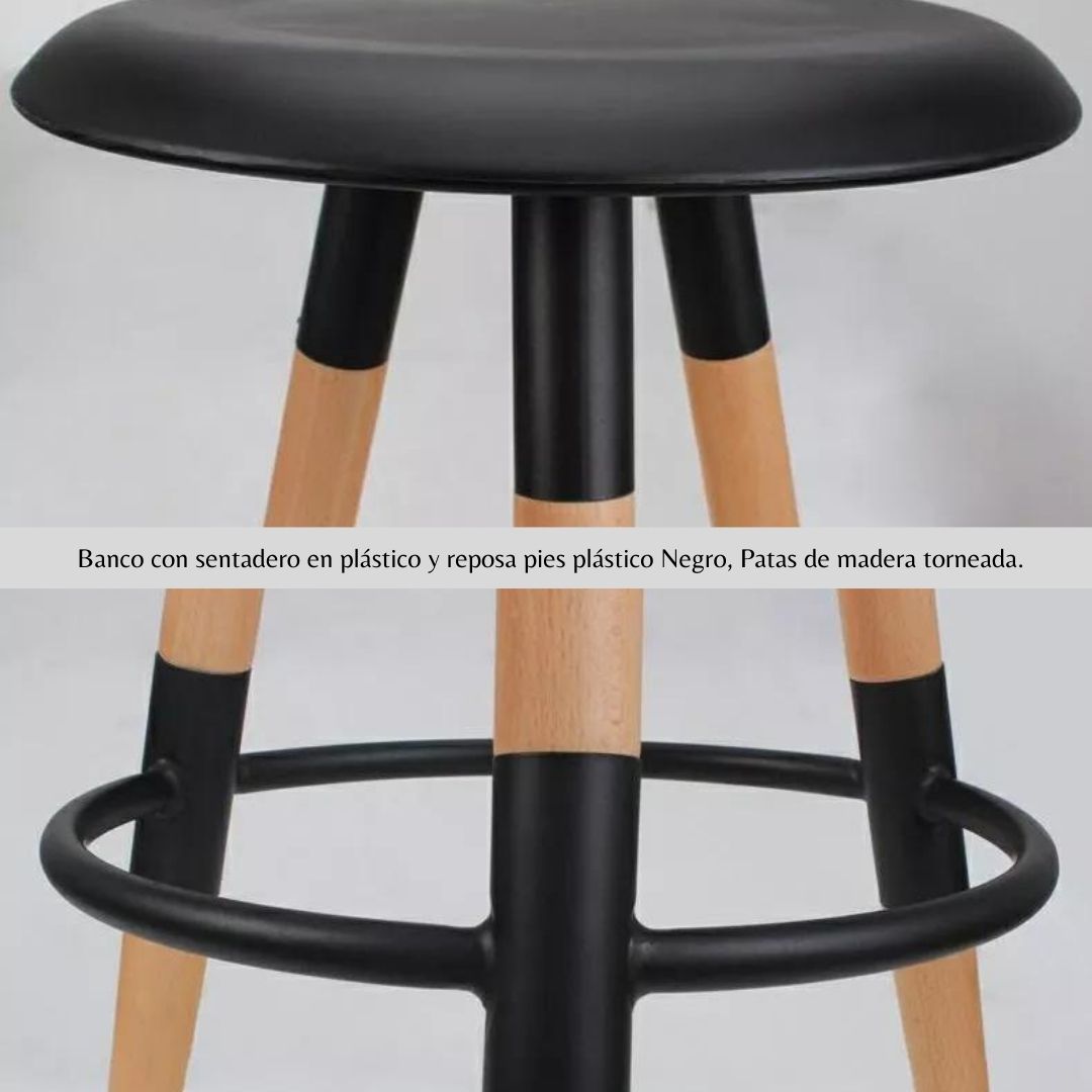 Silla de Barra Tantra Negro