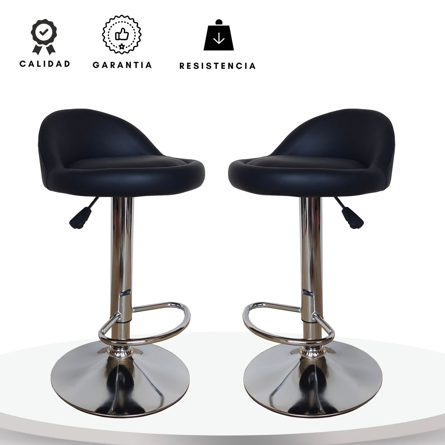 Set x2 Silla de Barra Frizz Negro