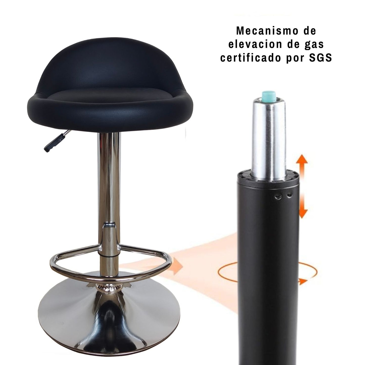 Set x2 Silla de Barra Frizz Negro