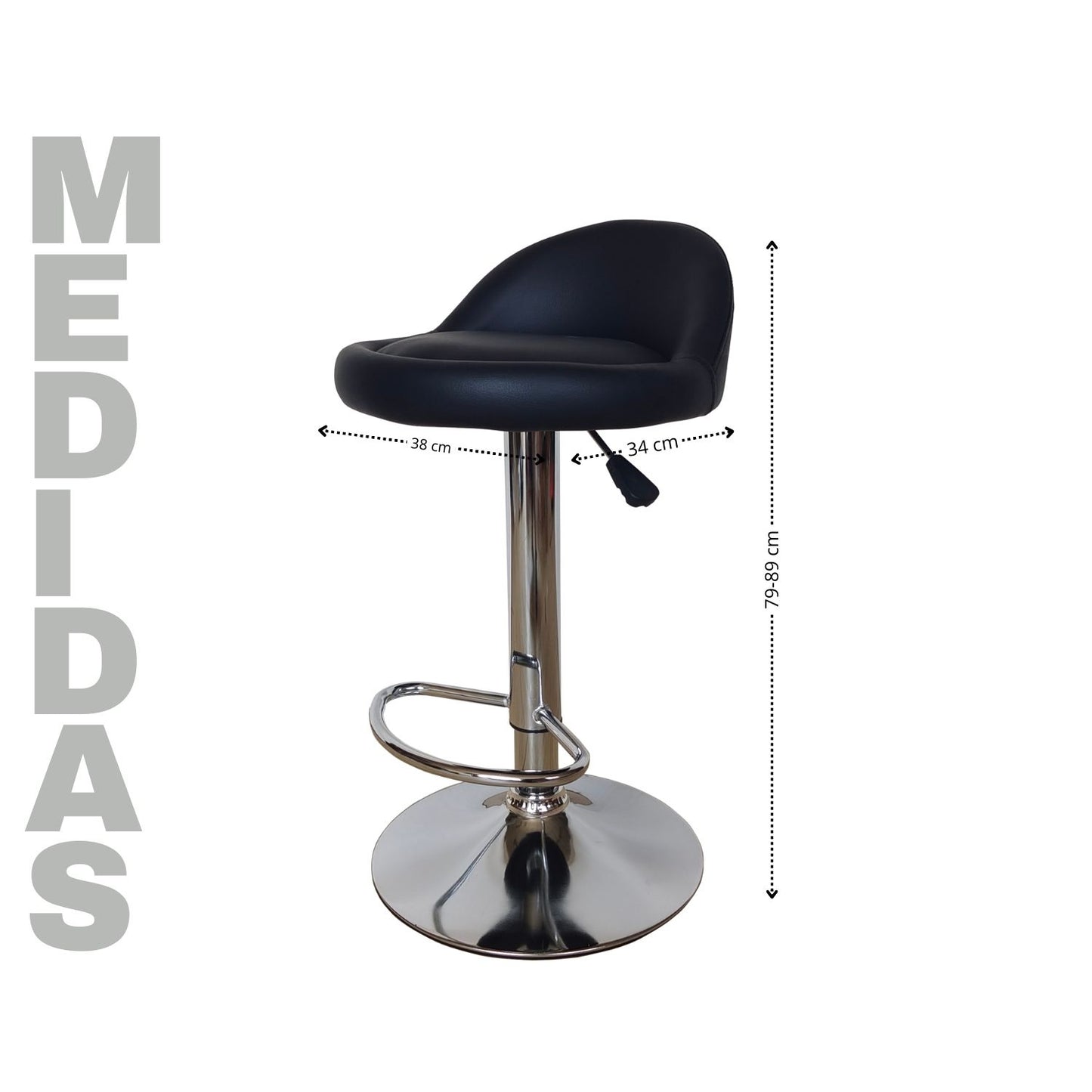 Set x2 Silla de Barra Frizz Negro