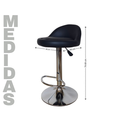 Set x2 Silla de Barra Frizz Negro