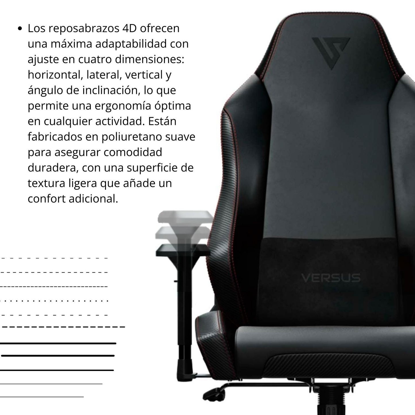 Silla Gamer Sitter Negro Fibra