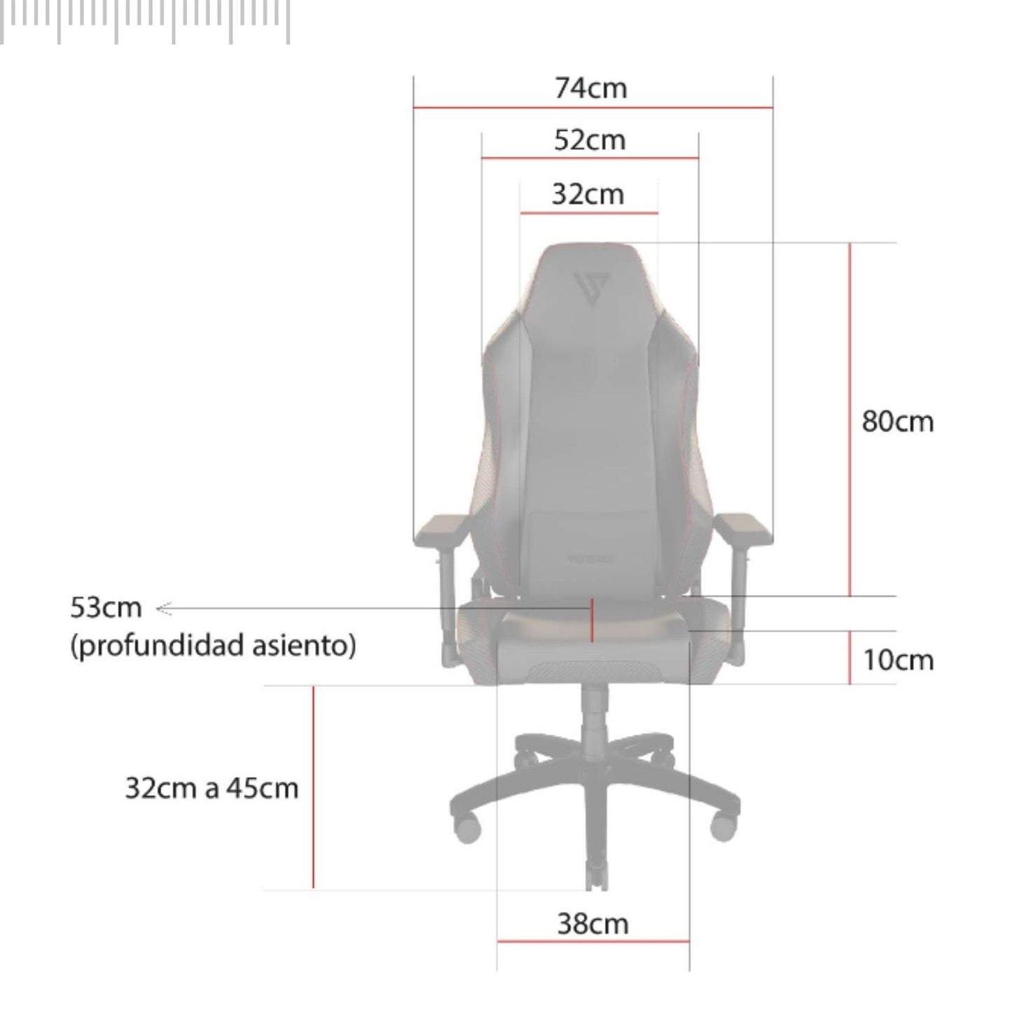 Silla Gamer Sitter Negro Fibra