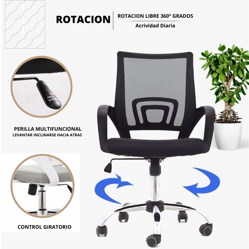 Silla De Oficina Colors Negro