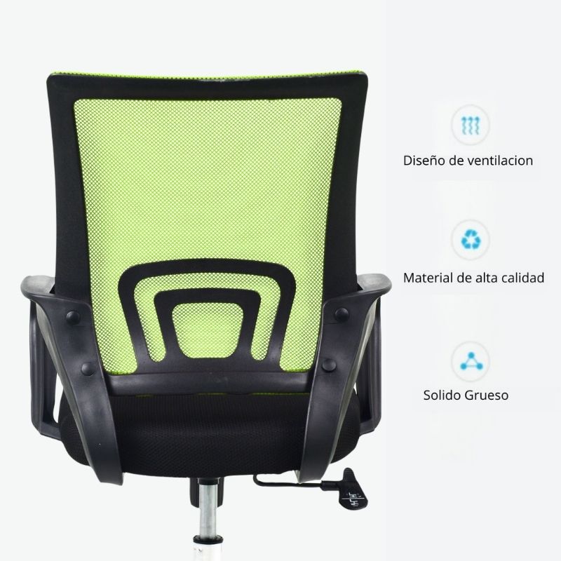 Silla De Oficina Colors Verde Negro