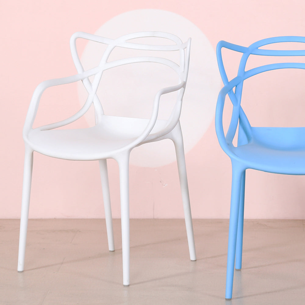 Escritorio Infantil White con Silla Curva Streem  azul