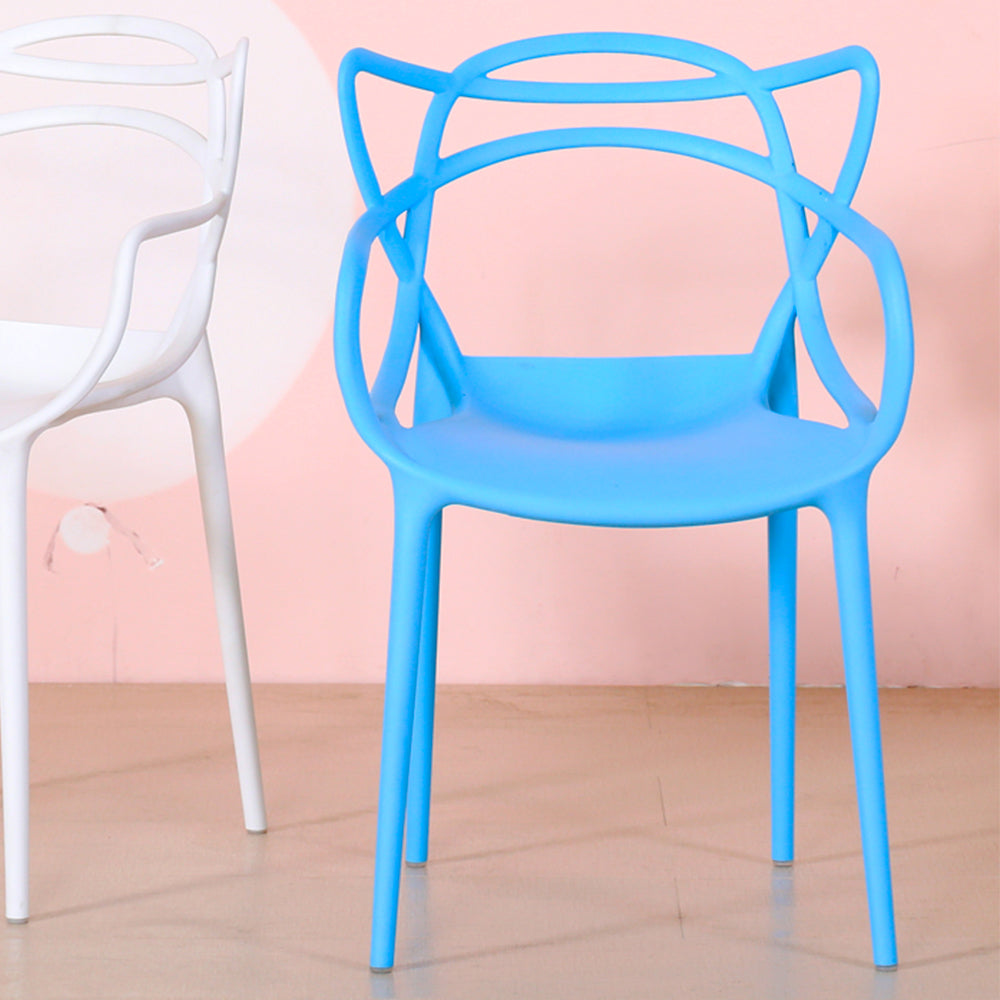 Escritorio Infantil White con Silla Curva Streem  azul